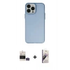 MARSİLYAN™- iPhone 14 Pro Max Kılıf Ahenk Çizgi Prime - Siyah Bilvis 3D Mat Cam Ekran Koruyucu + Bilvis Titan Kamera Lens - GS