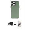 MARSİLYAN™- iPhone 14 Pro Max Kılıf Ahenk Çizgi Prime - Siyah Bilvis 3D Mat Cam Ekran Koruyucu + Raze Metal Kamera Lens - GS