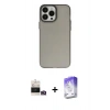 MARSİLYAN™- iPhone 14 Pro Max Kılıf Ahenk Çizgi Prime - Siyah Bilvis 5in1 3D Magic Cam Ekran Koruyucu + Bilvis Titan Kamera Lens - GD