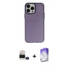 MARSİLYAN™- iPhone 14 Pro Max Kılıf Ahenk Çizgi Prime - Siyah Bilvis 5in1 3D Magic Cam Ekran Koruyucu + Derin Mor Bilvis Titan Kamera Lens