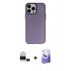 MARSİLYAN™- iPhone 14 Pro Max Kılıf Ahenk Çizgi Prime - Siyah Bilvis 5in1 5D Magic Hayalet Cam Ekran Koruyucu + Bilvis Titan Kamera Lens - DNMR