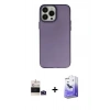 MARSİLYAN™- iPhone 14 Pro Max Kılıf Ahenk Çizgi Prime - Siyah Bilvis 5in1 5D Magic Hayalet Cam Ekran Koruyucu + Bilvis Titan Kamera Lens - DNMR