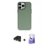 MARSİLYAN™- iPhone 14 Pro Max Kılıf Ahenk Çizgi Prime - Siyah Bilvis 5in1 5D Magic Hayalet Cam Ekran Koruyucu + Raze Metal Kamera Lens - GD
