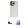 MARSİLYAN™- iPhone 14 Pro Max Kılıf Ahenk Çizgi Prime - Siyah Bilvis 5in1 5D Magic Hayalet Cam Ekran Koruyucu + Bilvis Titan Kamera Lens - GS