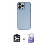 MARSİLYAN™- iPhone 14 Pro Max Kılıf Ahenk Çizgi Prime - Siyah Bilvis 5in1 5D Magic Hayalet Cam Ekran Koruyucu + PVD Metal Kamera Lens - TU