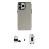 MARSİLYAN™- iPhone 14 Pro Max Kılıf Ahenk Çizgi Prime - Siyah Bilvis Hayalet Cam Ekran Koruyucu + Bilvis Titan Kamera Lens - SH