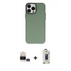 MARSİLYAN™- iPhone 14 Pro Max Kılıf Ahenk Çizgi Prime - Siyah Bilvis Hayalet Cam Ekran Koruyucu + Bilvis Titan Kamera Lens - GD