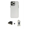 MARSİLYAN™- iPhone 14 Pro Max Kılıf Ahenk Çizgi Prime - Siyah Bilvis Hayalet Cam Ekran Koruyucu + Raze Metal Kamera Lens - GD