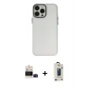 MARSİLYAN™- iPhone 14 Pro Max Kılıf Ahenk Çizgi Prime - Siyah Bilvis Hayalet Cam Ekran Koruyucu + Bilvis Titan Kamera Lens - SH