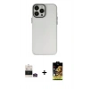 MARSİLYAN™- iPhone 14 Pro Max Kılıf Ahenk Çizgi Prime - Siyah Buffer Cam Ekran Koruyucu + Bilvis Titan Kamera Lens - GD