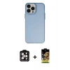 MARSİLYAN™- iPhone 14 Pro Max Kılıf Ahenk Çizgi Prime - Siyah Buffer Cam Ekran Koruyucu + PVD Metal Kamera Lens - TU