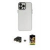 MARSİLYAN™- iPhone 14 Pro Max Kılıf Ahenk Çizgi Prime - Siyah Buffer Cam Ekran Koruyucu + Raze Metal Kamera Lens - GD