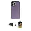 MARSİLYAN™- iPhone 14 Pro Max Kılıf Ahenk Çizgi Prime - Siyah Buffer Cam Ekran Koruyucu + Raze Metal Kamera Lens - GD