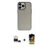 MARSİLYAN™- iPhone 14 Pro Max Kılıf Ahenk Çizgi Prime - Siyah Buffer Cam Ekran Koruyucu + Siyah Bilvis Titan Kamera Lens