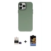 MARSİLYAN™- iPhone 14 Pro Max Kılıf Ahenk Çizgi Prime - Siyah Buffer Hayalet Cam Ekran Koruyucu + Bilvis Titan Kamera Lens - SH
