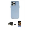 MARSİLYAN™- iPhone 14 Pro Max Kılıf Ahenk Çizgi Prime - Siyah Buffer Hayalet Cam Ekran Koruyucu + Raze Metal Kamera Lens - GD