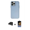 MARSİLYAN™- iPhone 14 Pro Max Kılıf Ahenk Çizgi Prime - Siyah Buffer Hayalet Cam Ekran Koruyucu + Raze Metal Kamera Lens - GS