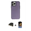 MARSİLYAN™- iPhone 14 Pro Max Kılıf Ahenk Çizgi Prime - Siyah Buffer Hayalet Cam Ekran Koruyucu + Raze Metal Kamera Lens - GD
