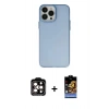 MARSİLYAN™- iPhone 14 Pro Max Kılıf Ahenk Çizgi Prime - Siyah Buffer Hayalet Cam Ekran Koruyucu + PVD Metal Kamera Lens - TU