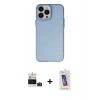 MARSİLYAN™- iPhone 14 Pro Max Kılıf Ahenk Çizgi Prime - Siyah Joko 5D Cam + Derin Mor Bilvis Titan Kamera Lens