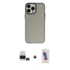 MARSİLYAN™- iPhone 14 Pro Max Kılıf Ahenk Çizgi Prime - Siyah Joko 5D Cam + Bilvis Titan Kamera Lens - GD