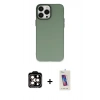 MARSİLYAN™- iPhone 14 Pro Max Kılıf Ahenk Çizgi Prime - Siyah Joko 5D Cam + PVD Metal Kamera Lens - TU