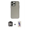 MARSİLYAN™- iPhone 14 Pro Max Kılıf Ahenk Çizgi Prime - Siyah Joko 5D Cam + PVD Metal Kamera Lens - TU