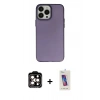 MARSİLYAN™- iPhone 14 Pro Max Kılıf Ahenk Çizgi Prime - Siyah Joko 5D Cam + PVD Metal Kamera Lens - TU