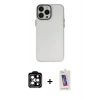 MARSİLYAN™- iPhone 14 Pro Max Kılıf Ahenk Çizgi Prime - Siyah Joko 5D Cam + PVD Metal Kamera Lens - TU