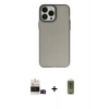MARSİLYAN™- iPhone 14 Pro Max Kılıf Ahenk Çizgi Prime - Siyah Joko Magic 5D Hayalet Cam + Bilvis Titan Kamera Lens - SH