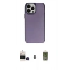 MARSİLYAN™- iPhone 14 Pro Max Kılıf Ahenk Çizgi Prime - Siyah Joko Magic 5D Hayalet Cam + Bilvis Titan Kamera Lens - SH