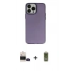 MARSİLYAN™- iPhone 14 Pro Max Kılıf Ahenk Çizgi Prime - Siyah Joko Magic 5D Hayalet Cam + Bilvis Titan Kamera Lens - SH