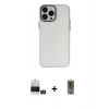 MARSİLYAN™- iPhone 14 Pro Max Kılıf Ahenk Çizgi Prime - Siyah Joko Magic 5D Hayalet Cam + Bilvis Titan Kamera Lens - GD