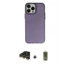 MARSİLYAN™- iPhone 14 Pro Max Kılıf Ahenk Çizgi Prime - Siyah Joko Magic 5D Hayalet Cam + Raze Metal Kamera Lens - GD