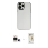 MARSİLYAN™- iPhone 14 Pro Max Kılıf Ahenk Çizgi Prime - Siyah Mat Seramik Nano Ekran Koruyucu + Bilvis Titan Kamera Lens - SH