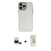 MARSİLYAN™- iPhone 14 Pro Max Kılıf Ahenk Çizgi Prime - Siyah Mat Seramik Nano Ekran Koruyucu + Bilvis Titan Kamera Lens - GS