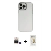 MARSİLYAN™- iPhone 14 Pro Max Kılıf Ahenk Çizgi Prime - Siyah Mat Seramik Nano Ekran Koruyucu + Bilvis Titan Kamera Lens - DNMR