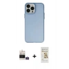 MARSİLYAN™- iPhone 14 Pro Max Kılıf Ahenk Çizgi Prime - Siyah Mat Seramik Nano Ekran Koruyucu + Bilvis Titan Kamera Lens - GS