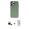 MARSİLYAN™- iPhone 14 Pro Max Kılıf Ahenk Çizgi Prime - Siyah Mat Seramik Nano Ekran Koruyucu + Bilvis Titan Kamera Lens - GD