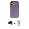 MARSİLYAN™- iPhone 14 Pro Max Kılıf Ahenk Çizgi Prime - Siyah Mat Seramik Nano Ekran Koruyucu + Raze Metal Kamera Lens - GS