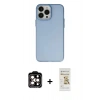 MARSİLYAN™- iPhone 14 Pro Max Kılıf Ahenk Çizgi Prime - Siyah Mat Seramik Nano Ekran Koruyucu + PVD Metal Kamera Lens - TU