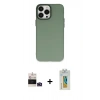 MARSİLYAN™- iPhone 14 Pro Max Kılıf Ahenk Çizgi Prime - Siyah Polymer Nano Ekran Koruyucu + Bilvis Titan Kamera Lens - DNMR