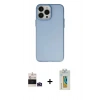 MARSİLYAN™- iPhone 14 Pro Max Kılıf Ahenk Çizgi Prime - Siyah Polymer Nano Ekran Koruyucu + Bilvis Titan Kamera Lens - DNMR