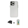 MARSİLYAN™- iPhone 14 Pro Max Kılıf Ahenk Çizgi Prime - Siyah Polymer Nano Ekran Koruyucu + Raze Metal Kamera Lens - GS