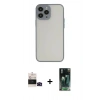 MARSİLYAN™- iPhone 14 Pro Max Kılıf Ahenk Çizgi Serisi - Şeffaf 360 Full Body Arka Koruyucu + Bilvis Titan Kamera Lens - SH