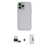 MARSİLYAN™- iPhone 14 Pro Max Kılıf Ahenk Çizgi Serisi - Şeffaf Pasifik Cam Ekran Koruyucu + Bilvis Titan Kamera Lens - GS
