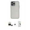 MARSİLYAN™- iPhone 14 Pro Max Kılıf Ahenk Çizgi Serisi - Şeffaf Pasifik Cam Ekran Koruyucu + Bilvis Titan Kamera Lens - GS