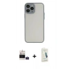 MARSİLYAN™- iPhone 14 Pro Max Kılıf Ahenk Çizgi Serisi - Şeffaf Pasifik Cam Ekran Koruyucu + Bilvis Titan Kamera Lens - DNMR