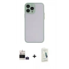 MARSİLYAN™- iPhone 14 Pro Max Kılıf Ahenk Çizgi Serisi - Şeffaf Pasifik Cam Ekran Koruyucu + Bilvis Titan Kamera Lens - DNMR