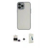 MARSİLYAN™- iPhone 14 Pro Max Kılıf Ahenk Çizgi Serisi - Şeffaf Pasifik Cam Ekran Koruyucu + Bilvis Titan Kamera Lens - GD